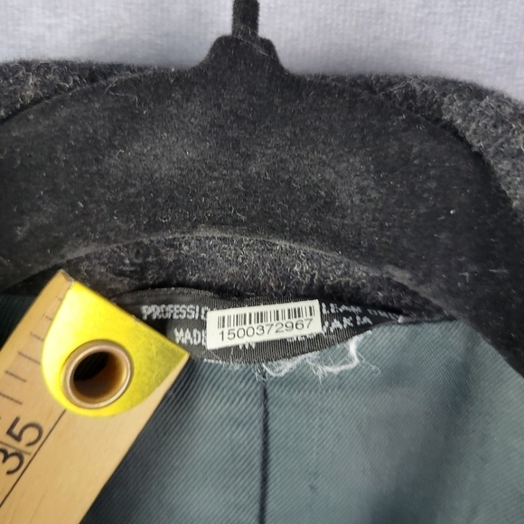 Trade Mark cashmere wool Full coat size L Black/White Italian Fabric - Picture 4 of 14